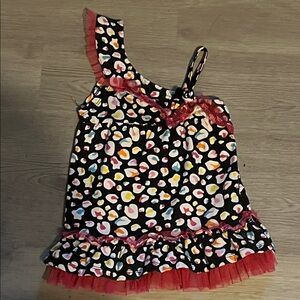 Buster Brown Black and Pink Leopard Print Kids Camisole
